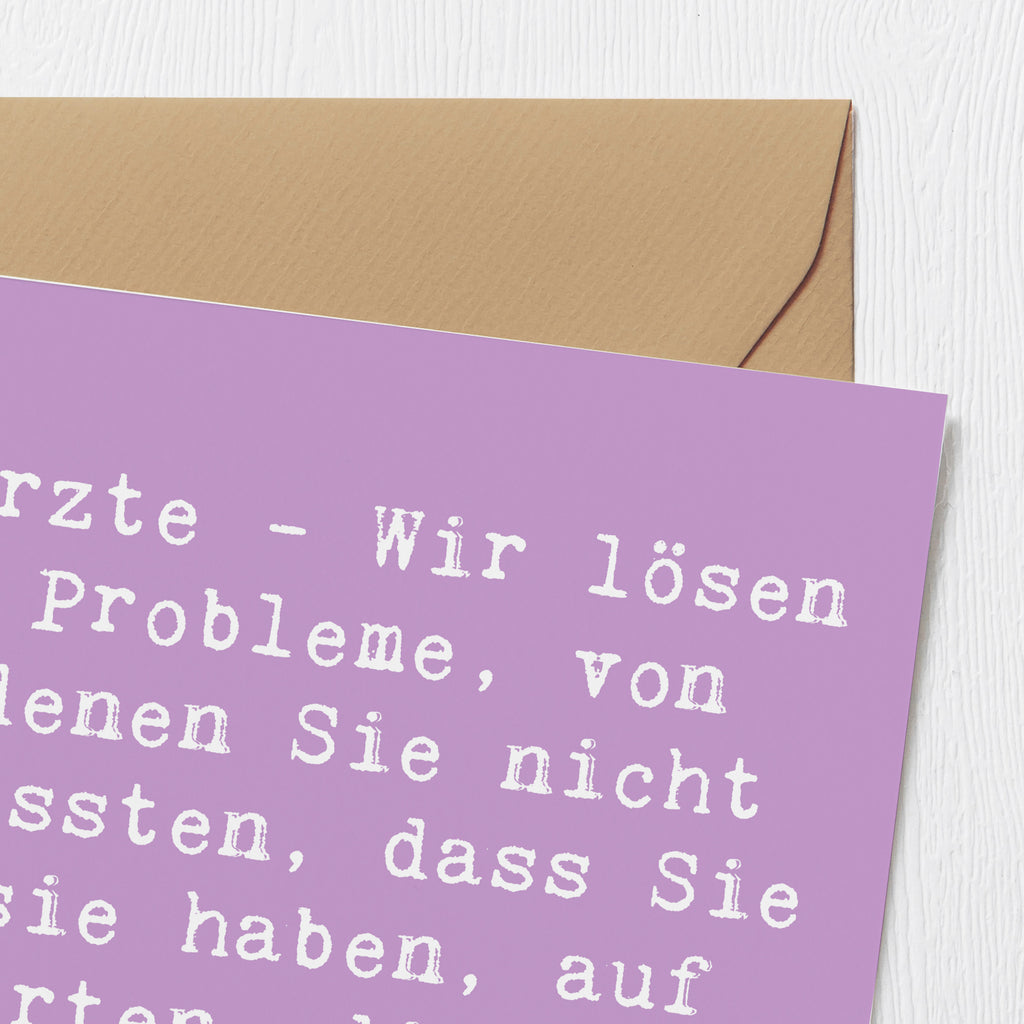 Deluxe Karte Spruch Arzt Probleme Lösen Karte, Grußkarte, Klappkarte, Einladungskarte, Glückwunschkarte, Hochzeitskarte, Geburtstagskarte, Hochwertige Grußkarte, Hochwertige Klappkarte, Beruf, Ausbildung, Jubiläum, Abschied, Rente, Kollege, Kollegin, Geschenk, Schenken, Arbeitskollege, Mitarbeiter, Firma, Danke, Dankeschön