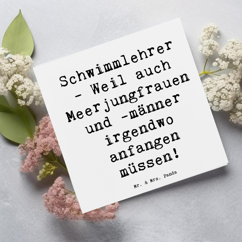 Deluxe Karte Spruch Schwimmlehrer Anfang Karte, Grußkarte, Klappkarte, Einladungskarte, Glückwunschkarte, Hochzeitskarte, Geburtstagskarte, Hochwertige Grußkarte, Hochwertige Klappkarte, Beruf, Ausbildung, Jubiläum, Abschied, Rente, Kollege, Kollegin, Geschenk, Schenken, Arbeitskollege, Mitarbeiter, Firma, Danke, Dankeschön