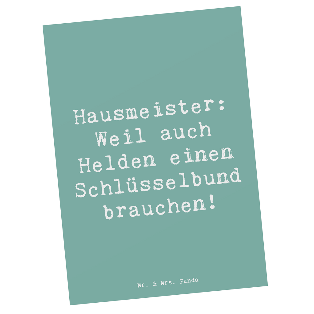 Postkarte Spruch Hausmeister: Weil auch Helden einen Schlüsselbund brauchen! Postkarte, Karte, Geschenkkarte, Grußkarte, Einladung, Ansichtskarte, Geburtstagskarte, Einladungskarte, Dankeskarte, Ansichtskarten, Einladung Geburtstag, Einladungskarten Geburtstag, Beruf, Ausbildung, Jubiläum, Abschied, Rente, Kollege, Kollegin, Geschenk, Schenken, Arbeitskollege, Mitarbeiter, Firma, Danke, Dankeschön