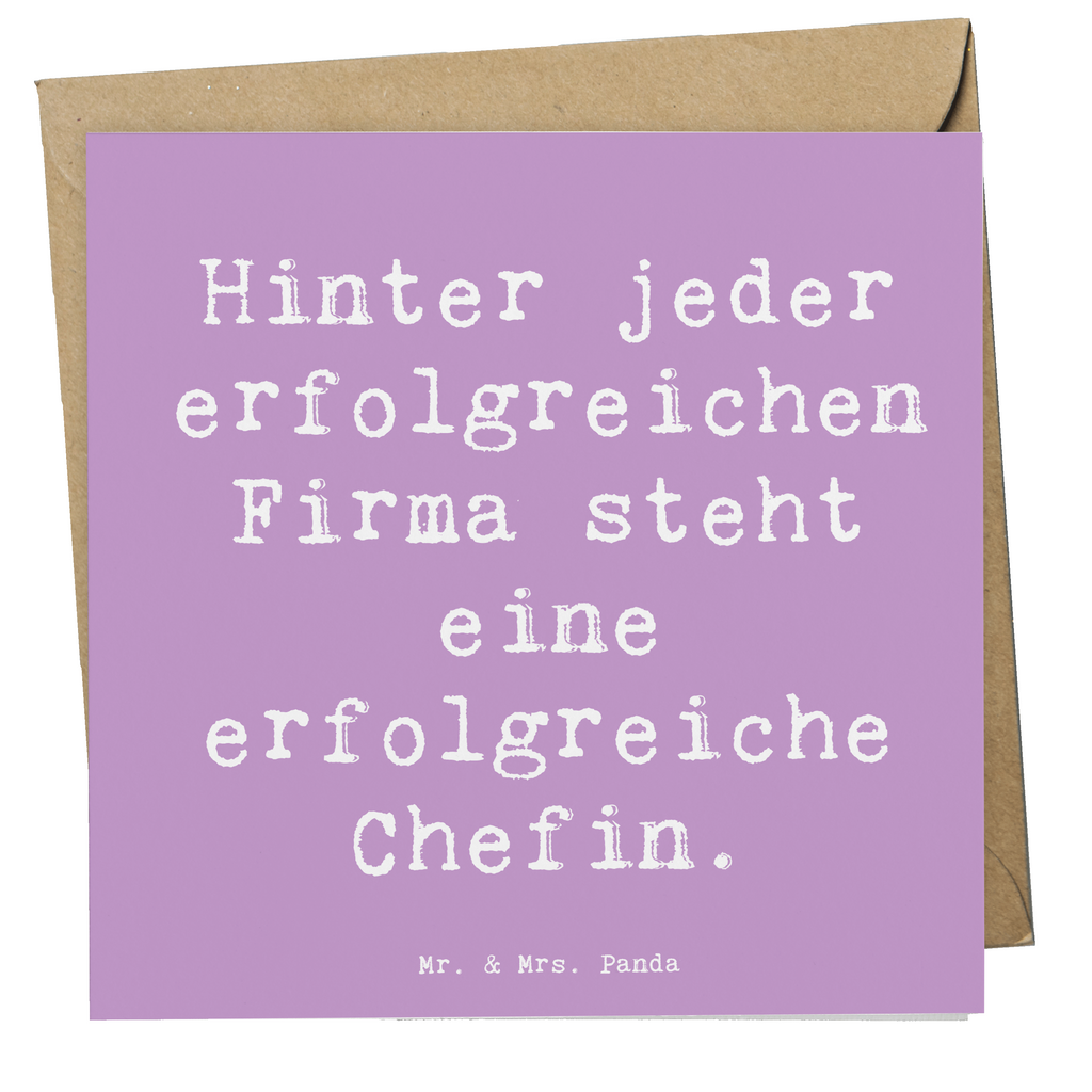 Deluxe Karte Spruch Hinter jeder erfolgreichen Firma steht eine erfolgreiche Chefin. Karte, Grußkarte, Klappkarte, Einladungskarte, Glückwunschkarte, Hochzeitskarte, Geburtstagskarte, Hochwertige Grußkarte, Hochwertige Klappkarte, Beruf, Ausbildung, Jubiläum, Abschied, Rente, Kollege, Kollegin, Geschenk, Schenken, Arbeitskollege, Mitarbeiter, Firma, Danke, Dankeschön