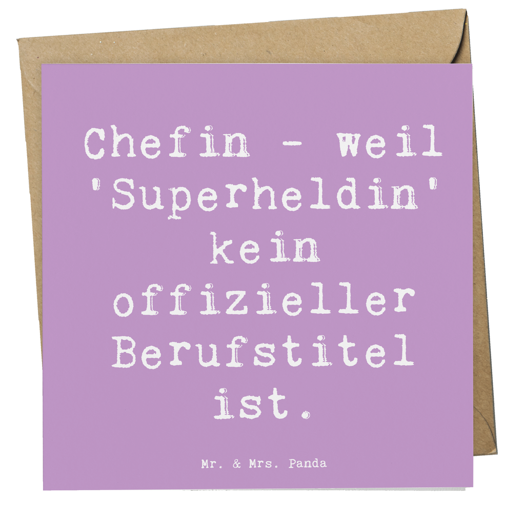 Deluxe Karte Spruch Chefin - weil 'Superheldin' kein offizieller Berufstitel ist. Karte, Grußkarte, Klappkarte, Einladungskarte, Glückwunschkarte, Hochzeitskarte, Geburtstagskarte, Hochwertige Grußkarte, Hochwertige Klappkarte, Beruf, Ausbildung, Jubiläum, Abschied, Rente, Kollege, Kollegin, Geschenk, Schenken, Arbeitskollege, Mitarbeiter, Firma, Danke, Dankeschön