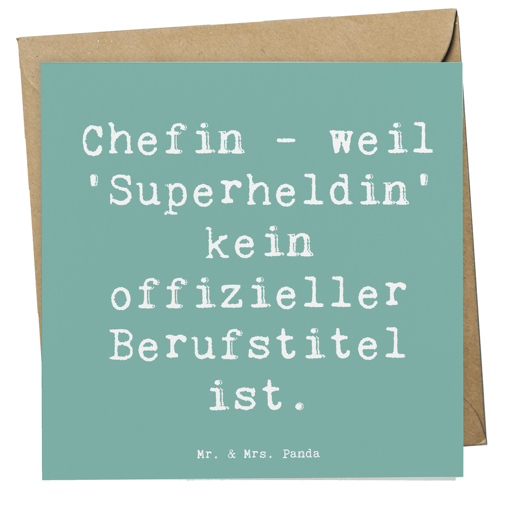 Deluxe Karte Spruch Chefin - weil 'Superheldin' kein offizieller Berufstitel ist. Karte, Grußkarte, Klappkarte, Einladungskarte, Glückwunschkarte, Hochzeitskarte, Geburtstagskarte, Hochwertige Grußkarte, Hochwertige Klappkarte, Beruf, Ausbildung, Jubiläum, Abschied, Rente, Kollege, Kollegin, Geschenk, Schenken, Arbeitskollege, Mitarbeiter, Firma, Danke, Dankeschön