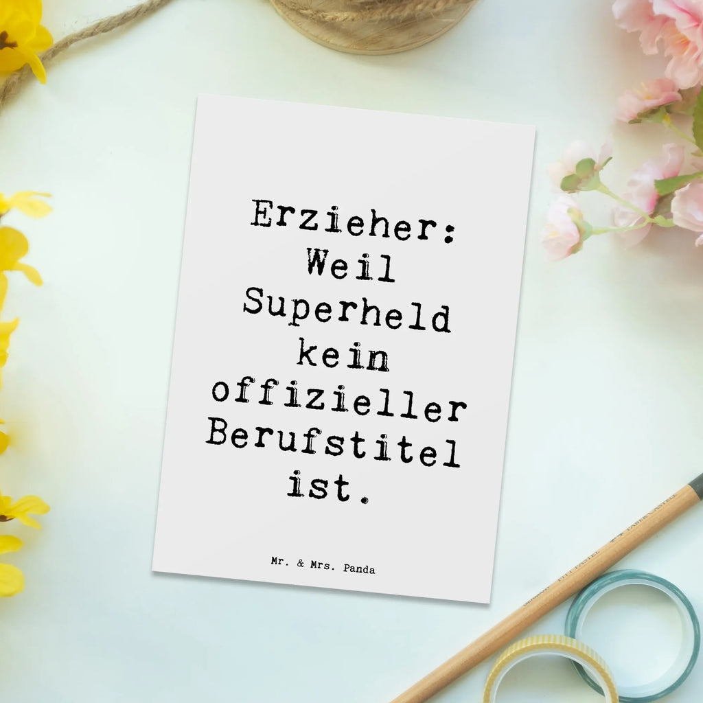 Postkarte Spruch Erzieher Superheld Postkarte, Karte, Geschenkkarte, Grußkarte, Einladung, Ansichtskarte, Geburtstagskarte, Einladungskarte, Dankeskarte, Ansichtskarten, Einladung Geburtstag, Einladungskarten Geburtstag, Beruf, Ausbildung, Jubiläum, Abschied, Rente, Kollege, Kollegin, Geschenk, Schenken, Arbeitskollege, Mitarbeiter, Firma, Danke, Dankeschön