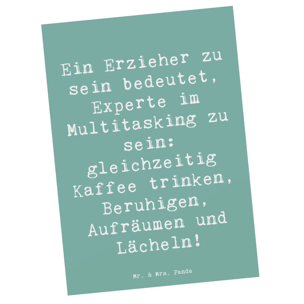 Postkarte Multitasking Erzieher Postkarte, Karte, Geschenkkarte, Grußkarte, Einladung, Ansichtskarte, Geburtstagskarte, Einladungskarte, Dankeskarte, Ansichtskarten, Einladung Geburtstag, Einladungskarten Geburtstag, Beruf, Ausbildung, Jubiläum, Abschied, Rente, Kollege, Kollegin, Geschenk, Schenken, Arbeitskollege, Mitarbeiter, Firma, Danke, Dankeschön