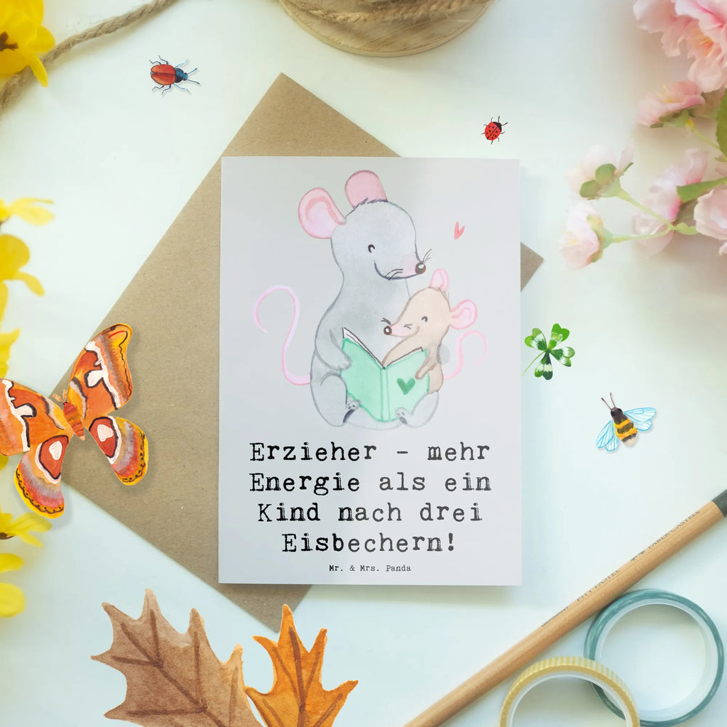 Grußkarte Erzieher Energie Grußkarte, Klappkarte, Einladungskarte, Glückwunschkarte, Hochzeitskarte, Geburtstagskarte, Karte, Ansichtskarten, Beruf, Ausbildung, Jubiläum, Abschied, Rente, Kollege, Kollegin, Geschenk, Schenken, Arbeitskollege, Mitarbeiter, Firma, Danke, Dankeschön