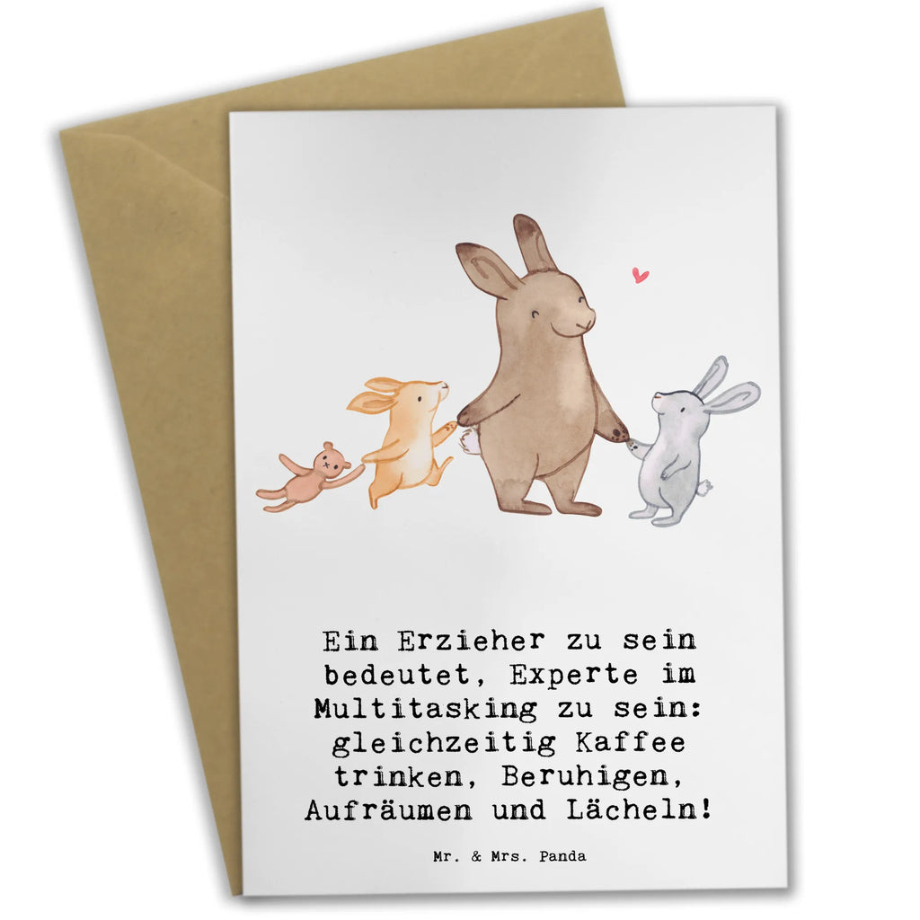 Grußkarte Multitasking Erzieher Grußkarte, Klappkarte, Einladungskarte, Glückwunschkarte, Hochzeitskarte, Geburtstagskarte, Karte, Ansichtskarten, Beruf, Ausbildung, Jubiläum, Abschied, Rente, Kollege, Kollegin, Geschenk, Schenken, Arbeitskollege, Mitarbeiter, Firma, Danke, Dankeschön