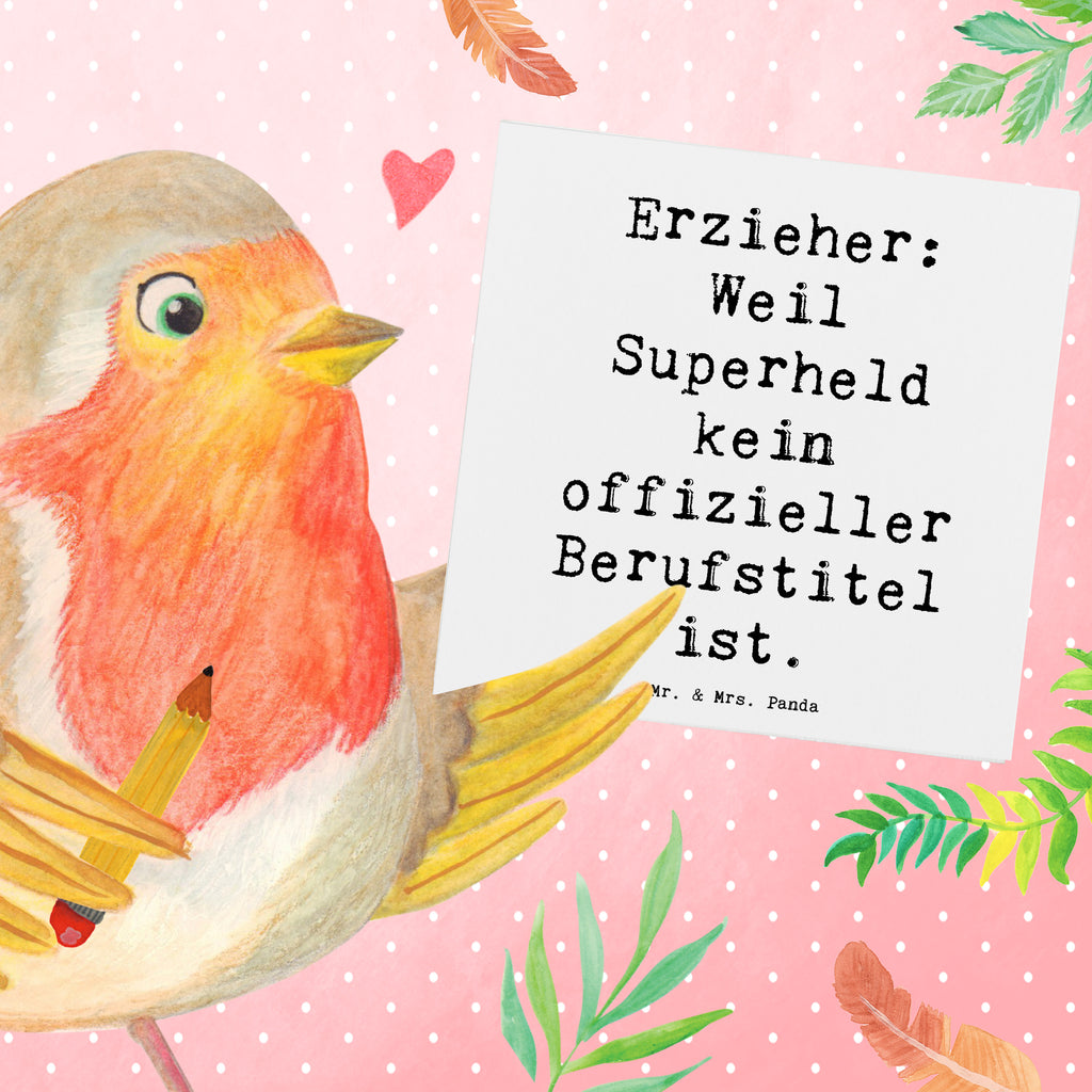 Deluxe Karte Spruch Erzieher Superheld Karte, Grußkarte, Klappkarte, Einladungskarte, Glückwunschkarte, Hochzeitskarte, Geburtstagskarte, Hochwertige Grußkarte, Hochwertige Klappkarte, Beruf, Ausbildung, Jubiläum, Abschied, Rente, Kollege, Kollegin, Geschenk, Schenken, Arbeitskollege, Mitarbeiter, Firma, Danke, Dankeschön