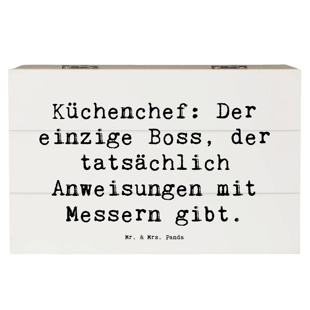 Holzkiste Spruch Küchenchef: Der einzige Boss, der tatsächlich Anweisungen mit Messern gibt. Holzkiste, Kiste, Schatzkiste, Truhe, Schatulle, XXL, Erinnerungsbox, Erinnerungskiste, Dekokiste, Aufbewahrungsbox, Geschenkbox, Geschenkdose, Beruf, Ausbildung, Jubiläum, Abschied, Rente, Kollege, Kollegin, Geschenk, Schenken, Arbeitskollege, Mitarbeiter, Firma, Danke, Dankeschön