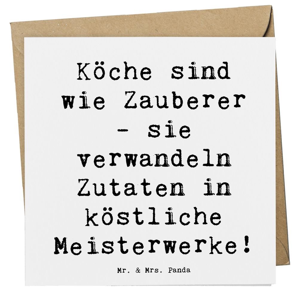 Deluxe Karte Spruch Köche sind wie Zauberer - sie verwandeln Zutaten in köstliche Meisterwerke! Karte, Grußkarte, Klappkarte, Einladungskarte, Glückwunschkarte, Hochzeitskarte, Geburtstagskarte, Hochwertige Grußkarte, Hochwertige Klappkarte, Beruf, Ausbildung, Jubiläum, Abschied, Rente, Kollege, Kollegin, Geschenk, Schenken, Arbeitskollege, Mitarbeiter, Firma, Danke, Dankeschön