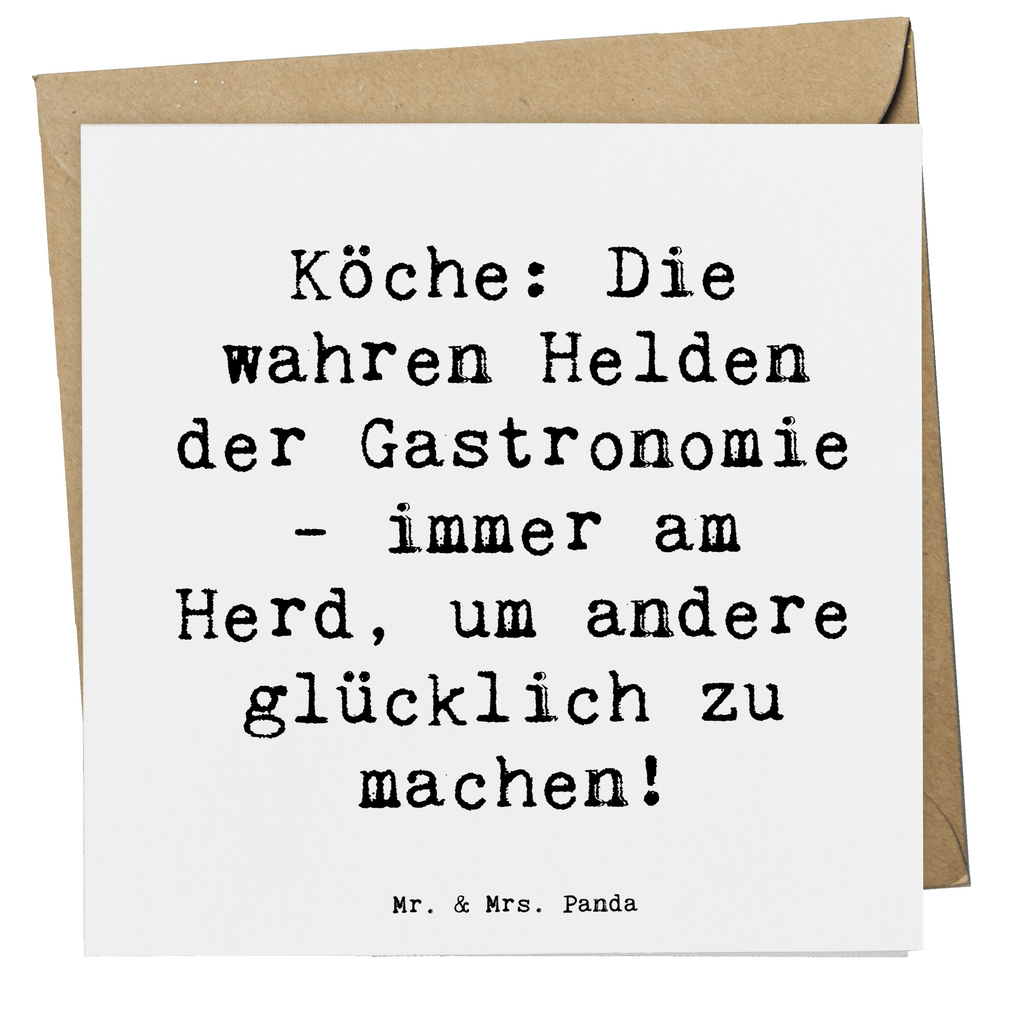 Deluxe Karte Spruch Köche: Die wahren Helden der Gastronomie - immer am Herd, um andere glücklich zu machen! Karte, Grußkarte, Klappkarte, Einladungskarte, Glückwunschkarte, Hochzeitskarte, Geburtstagskarte, Hochwertige Grußkarte, Hochwertige Klappkarte, Beruf, Ausbildung, Jubiläum, Abschied, Rente, Kollege, Kollegin, Geschenk, Schenken, Arbeitskollege, Mitarbeiter, Firma, Danke, Dankeschön