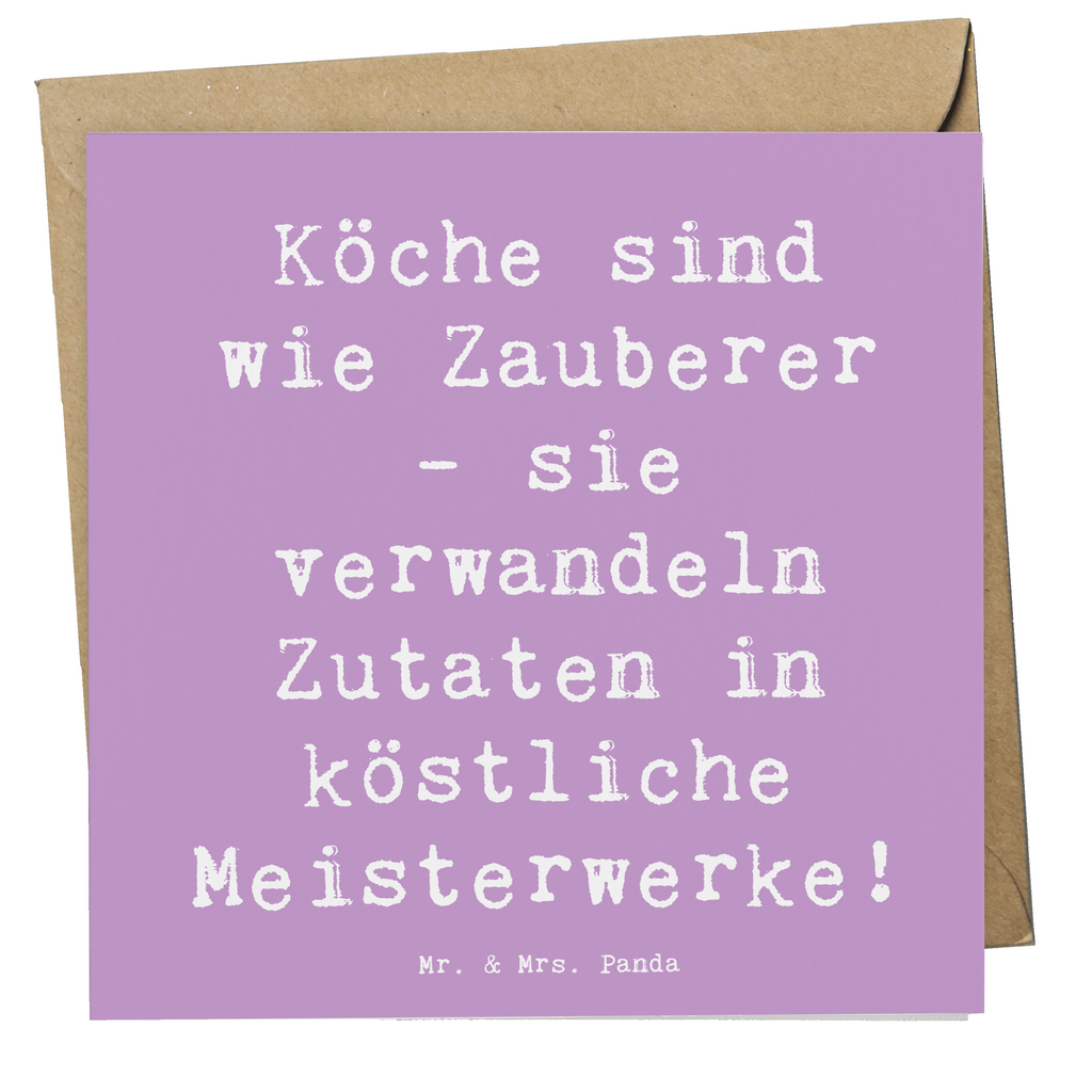 Deluxe Karte Spruch Köche sind wie Zauberer - sie verwandeln Zutaten in köstliche Meisterwerke! Karte, Grußkarte, Klappkarte, Einladungskarte, Glückwunschkarte, Hochzeitskarte, Geburtstagskarte, Hochwertige Grußkarte, Hochwertige Klappkarte, Beruf, Ausbildung, Jubiläum, Abschied, Rente, Kollege, Kollegin, Geschenk, Schenken, Arbeitskollege, Mitarbeiter, Firma, Danke, Dankeschön