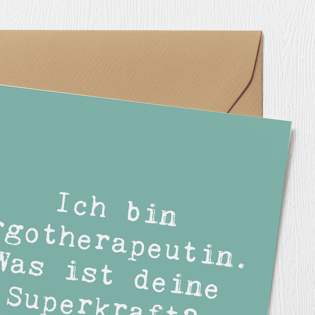 Deluxe Karte Spruch Super Ergotherapeutin Karte, Grußkarte, Klappkarte, Einladungskarte, Glückwunschkarte, Hochzeitskarte, Geburtstagskarte, Hochwertige Grußkarte, Hochwertige Klappkarte, Beruf, Ausbildung, Jubiläum, Abschied, Rente, Kollege, Kollegin, Geschenk, Schenken, Arbeitskollege, Mitarbeiter, Firma, Danke, Dankeschön