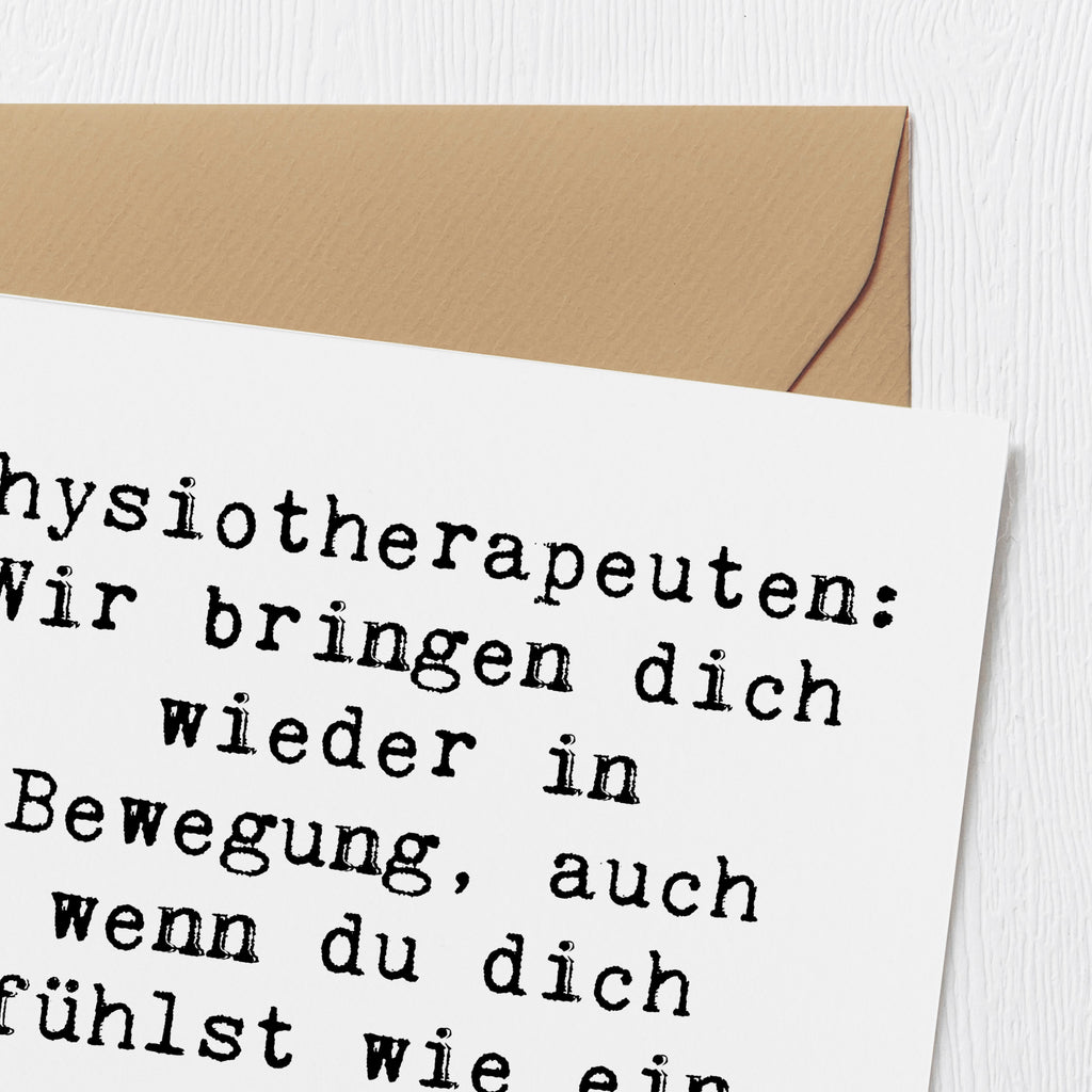 Deluxe Karte Spruch Physiotherapeut Bewegung Karte, Grußkarte, Klappkarte, Einladungskarte, Glückwunschkarte, Hochzeitskarte, Geburtstagskarte, Hochwertige Grußkarte, Hochwertige Klappkarte, Beruf, Ausbildung, Jubiläum, Abschied, Rente, Kollege, Kollegin, Geschenk, Schenken, Arbeitskollege, Mitarbeiter, Firma, Danke, Dankeschön