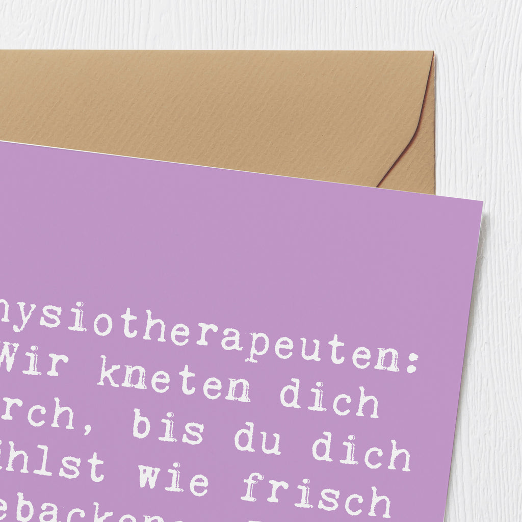 Deluxe Karte Spruch Physiotherapeut Kneten Karte, Grußkarte, Klappkarte, Einladungskarte, Glückwunschkarte, Hochzeitskarte, Geburtstagskarte, Hochwertige Grußkarte, Hochwertige Klappkarte, Beruf, Ausbildung, Jubiläum, Abschied, Rente, Kollege, Kollegin, Geschenk, Schenken, Arbeitskollege, Mitarbeiter, Firma, Danke, Dankeschön