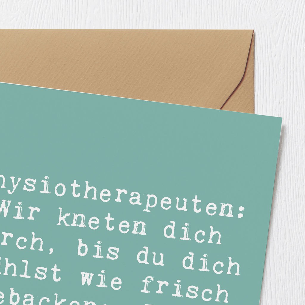 Deluxe Karte Spruch Physiotherapeut Kneten Karte, Grußkarte, Klappkarte, Einladungskarte, Glückwunschkarte, Hochzeitskarte, Geburtstagskarte, Hochwertige Grußkarte, Hochwertige Klappkarte, Beruf, Ausbildung, Jubiläum, Abschied, Rente, Kollege, Kollegin, Geschenk, Schenken, Arbeitskollege, Mitarbeiter, Firma, Danke, Dankeschön