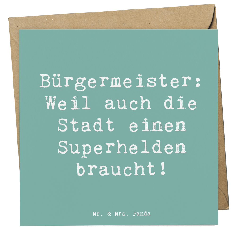 Deluxe Karte Spruch Bürgermeister Superheld Karte, Grußkarte, Klappkarte, Einladungskarte, Glückwunschkarte, Hochzeitskarte, Geburtstagskarte, Hochwertige Grußkarte, Hochwertige Klappkarte, Beruf, Ausbildung, Jubiläum, Abschied, Rente, Kollege, Kollegin, Geschenk, Schenken, Arbeitskollege, Mitarbeiter, Firma, Danke, Dankeschön