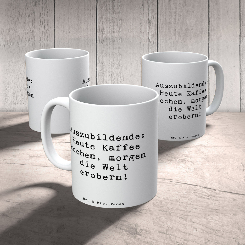 Tasse Spruch Auszubildender Abenteuer Tasse, Kaffeetasse, Teetasse, Becher, Kaffeebecher, Teebecher, Keramiktasse, Porzellantasse, Büro Tasse, Geschenk Tasse, Tasse Sprüche, Tasse Motive, Kaffeetassen, Tasse bedrucken, Designer Tasse, Cappuccino Tassen, Schöne Teetassen, Beruf, Ausbildung, Jubiläum, Abschied, Rente, Kollege, Kollegin, Geschenk, Schenken, Arbeitskollege, Mitarbeiter, Firma, Danke, Dankeschön