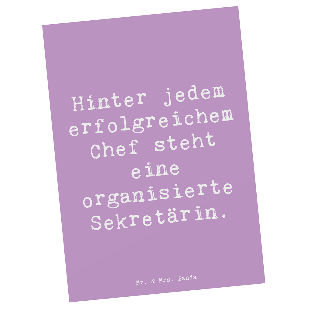 Postkarte Spruch Hinter jedem erfolgreichem Chef steht eine organisierte Sekretärin. Postkarte, Karte, Geschenkkarte, Grußkarte, Einladung, Ansichtskarte, Geburtstagskarte, Einladungskarte, Dankeskarte, Ansichtskarten, Einladung Geburtstag, Einladungskarten Geburtstag, Beruf, Ausbildung, Jubiläum, Abschied, Rente, Kollege, Kollegin, Geschenk, Schenken, Arbeitskollege, Mitarbeiter, Firma, Danke, Dankeschön