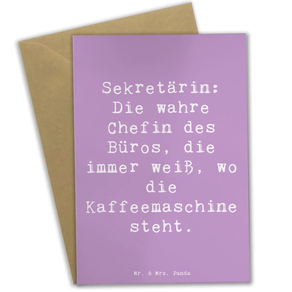 Grußkarte Spruch Sekretärin: Die wahre Chefin des Büros, die immer weiß, wo die Kaffeemaschine steht. Grußkarte, Klappkarte, Einladungskarte, Glückwunschkarte, Hochzeitskarte, Geburtstagskarte, Karte, Ansichtskarten, Beruf, Ausbildung, Jubiläum, Abschied, Rente, Kollege, Kollegin, Geschenk, Schenken, Arbeitskollege, Mitarbeiter, Firma, Danke, Dankeschön