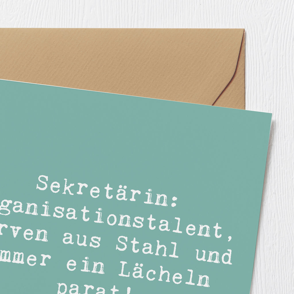 Deluxe Karte Spruch Sekretärin Heldin Karte, Grußkarte, Klappkarte, Einladungskarte, Glückwunschkarte, Hochzeitskarte, Geburtstagskarte, Hochwertige Grußkarte, Hochwertige Klappkarte, Beruf, Ausbildung, Jubiläum, Abschied, Rente, Kollege, Kollegin, Geschenk, Schenken, Arbeitskollege, Mitarbeiter, Firma, Danke, Dankeschön