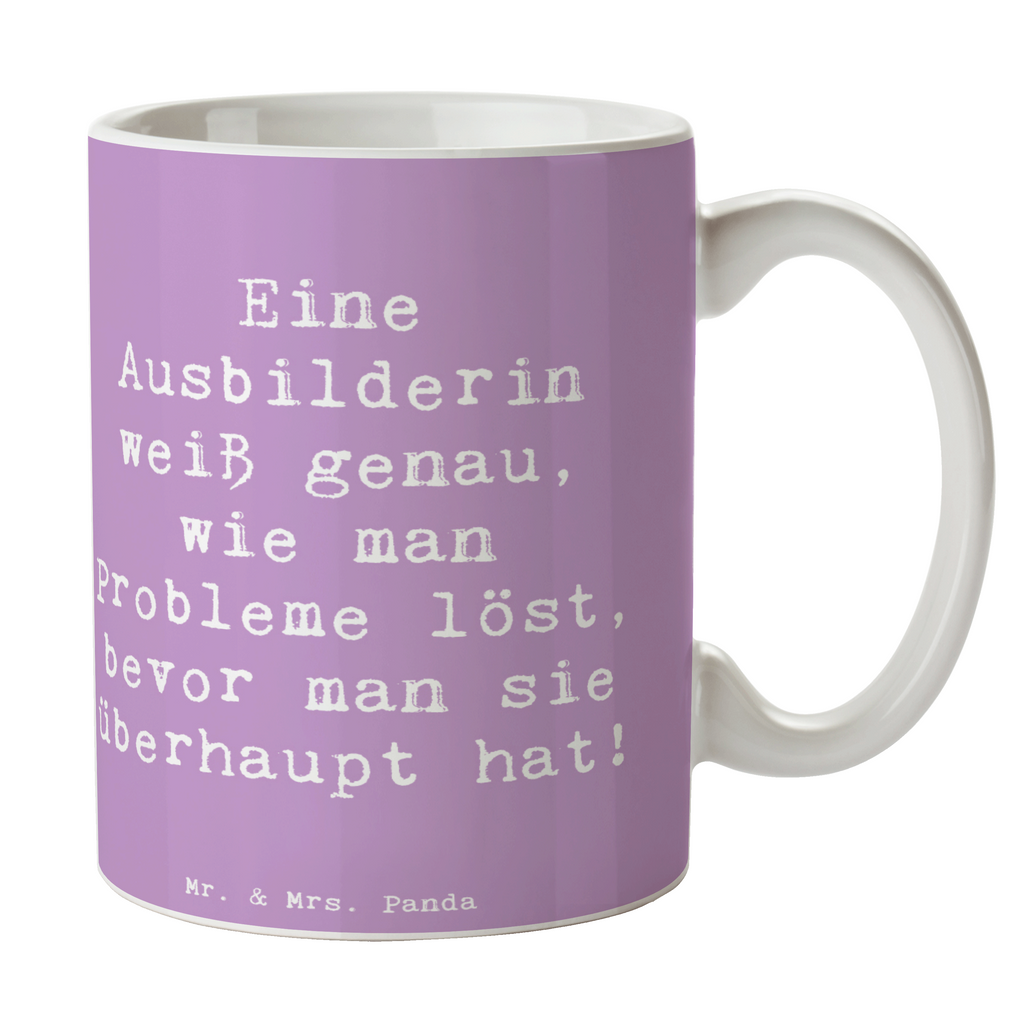 Tasse Spruch Eine Ausbilderin weiß genau, wie man Probleme löst, bevor man sie überhaupt hat! Tasse, Kaffeetasse, Teetasse, Becher, Kaffeebecher, Teebecher, Keramiktasse, Porzellantasse, Büro Tasse, Geschenk Tasse, Tasse Sprüche, Tasse Motive, Kaffeetassen, Tasse bedrucken, Designer Tasse, Cappuccino Tassen, Schöne Teetassen, Beruf, Ausbildung, Jubiläum, Abschied, Rente, Kollege, Kollegin, Geschenk, Schenken, Arbeitskollege, Mitarbeiter, Firma, Danke, Dankeschön