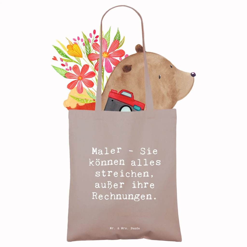 Tragetasche Spruch Maler - Sie können alles streichen, außer ihre Rechnungen. Beuteltasche, Beutel, Einkaufstasche, Jutebeutel, Stoffbeutel, Tasche, Shopper, Umhängetasche, Strandtasche, Schultertasche, Stofftasche, Tragetasche, Badetasche, Jutetasche, Einkaufstüte, Laptoptasche, Beruf, Ausbildung, Jubiläum, Abschied, Rente, Kollege, Kollegin, Geschenk, Schenken, Arbeitskollege, Mitarbeiter, Firma, Danke, Dankeschön