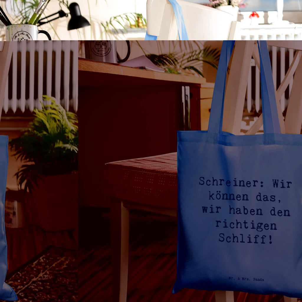 Tragetasche Spruch Schreiner: Wir können das, wir haben den richtigen Schliff! Beuteltasche, Beutel, Einkaufstasche, Jutebeutel, Stoffbeutel, Tasche, Shopper, Umhängetasche, Strandtasche, Schultertasche, Stofftasche, Tragetasche, Badetasche, Jutetasche, Einkaufstüte, Laptoptasche, Beruf, Ausbildung, Jubiläum, Abschied, Rente, Kollege, Kollegin, Geschenk, Schenken, Arbeitskollege, Mitarbeiter, Firma, Danke, Dankeschön