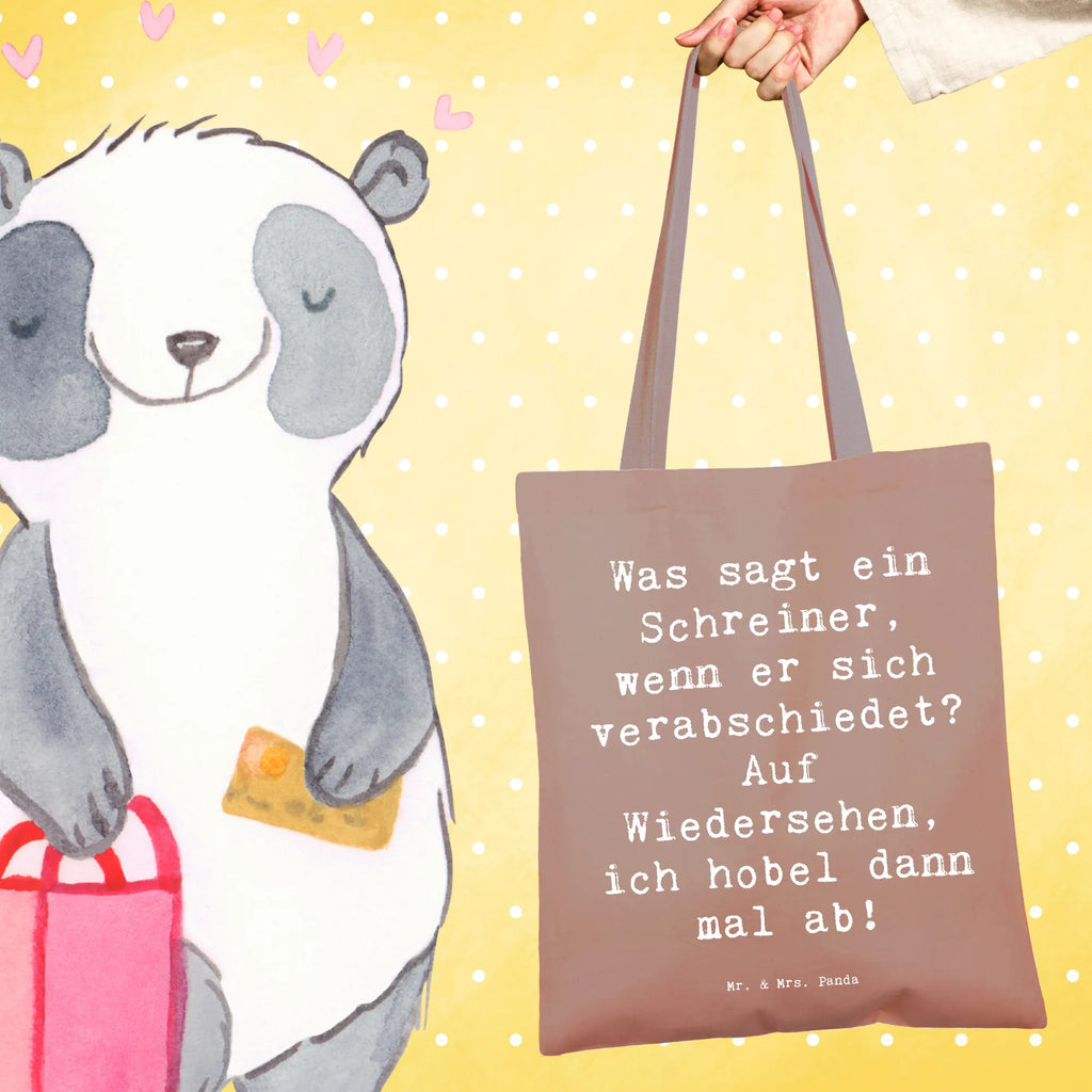 Tragetasche Spruch Was sagt ein Schreiner, wenn er sich verabschiedet? Auf Wiedersehen, ich hobel dann mal ab! Beuteltasche, Beutel, Einkaufstasche, Jutebeutel, Stoffbeutel, Tasche, Shopper, Umhängetasche, Strandtasche, Schultertasche, Stofftasche, Tragetasche, Badetasche, Jutetasche, Einkaufstüte, Laptoptasche, Beruf, Ausbildung, Jubiläum, Abschied, Rente, Kollege, Kollegin, Geschenk, Schenken, Arbeitskollege, Mitarbeiter, Firma, Danke, Dankeschön