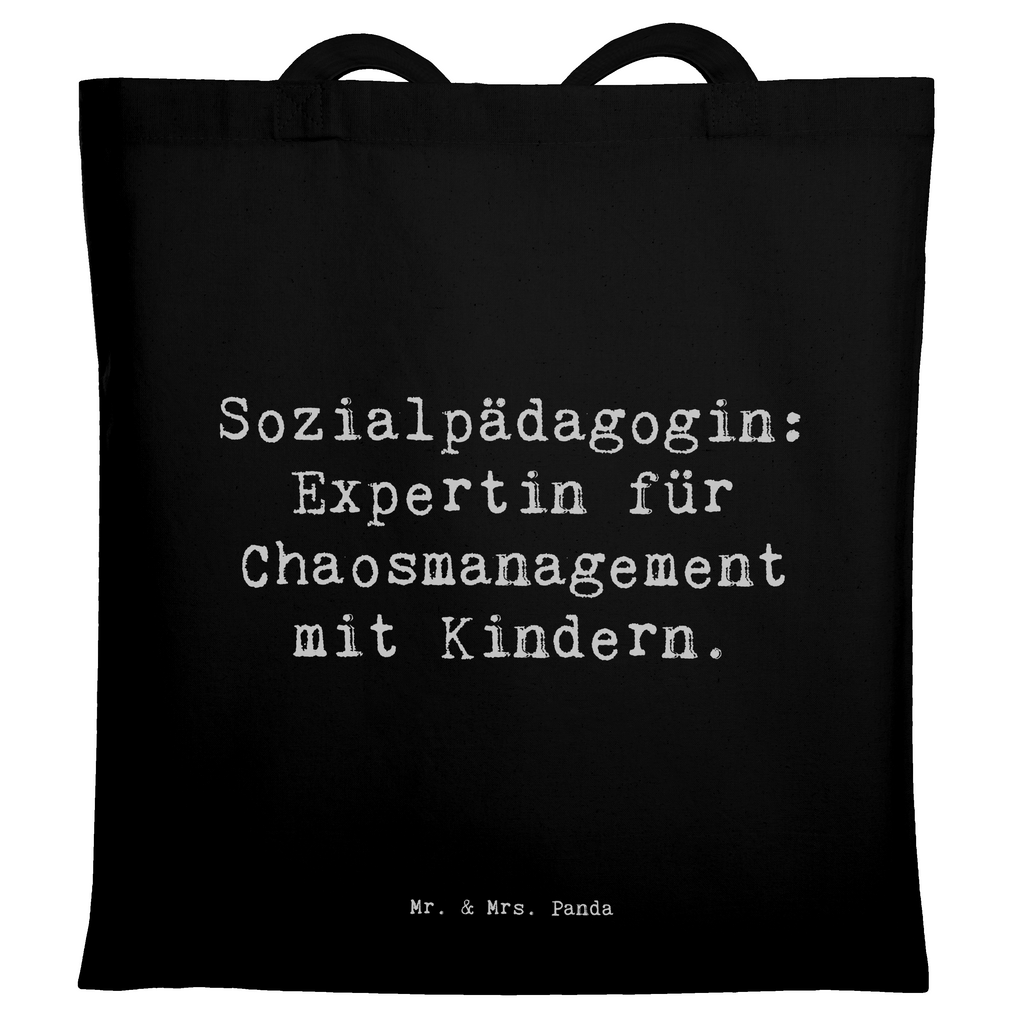 Tragetasche Spruch Sozialpädagogin: Expertin für Chaosmanagement mit Kindern. Beuteltasche, Beutel, Einkaufstasche, Jutebeutel, Stoffbeutel, Tasche, Shopper, Umhängetasche, Strandtasche, Schultertasche, Stofftasche, Tragetasche, Badetasche, Jutetasche, Einkaufstüte, Laptoptasche, Beruf, Ausbildung, Jubiläum, Abschied, Rente, Kollege, Kollegin, Geschenk, Schenken, Arbeitskollege, Mitarbeiter, Firma, Danke, Dankeschön