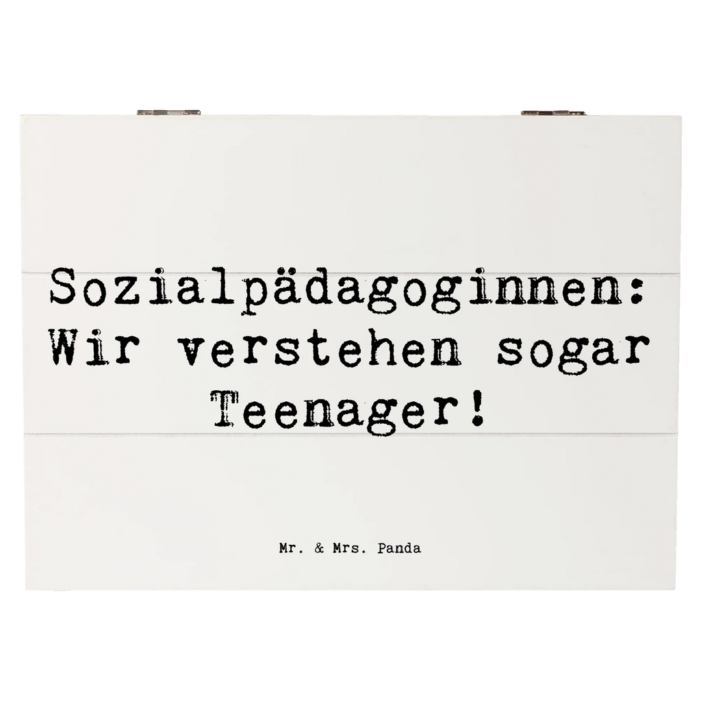 Holzkiste Spruch Sozialpädagoginnen: Wir verstehen sogar Teenager! Holzkiste, Kiste, Schatzkiste, Truhe, Schatulle, XXL, Erinnerungsbox, Erinnerungskiste, Dekokiste, Aufbewahrungsbox, Geschenkbox, Geschenkdose, Beruf, Ausbildung, Jubiläum, Abschied, Rente, Kollege, Kollegin, Geschenk, Schenken, Arbeitskollege, Mitarbeiter, Firma, Danke, Dankeschön