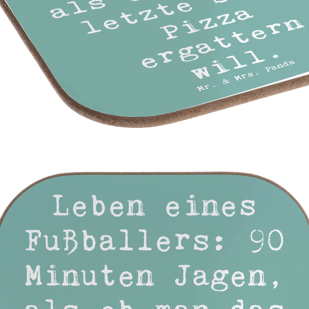 Untersetzer Spruch Leben eines Fußballers: 90 Minuten Jagen, als ob man das letzte Stück Pizza ergattern will. Untersetzer, Bierdeckel, Glasuntersetzer, Untersetzer Gläser, Getränkeuntersetzer, Untersetzer aus Holz, Untersetzer für Gläser, Korkuntersetzer, Untersetzer Holz, Holzuntersetzer, Tassen Untersetzer, Untersetzer Design, Beruf, Ausbildung, Jubiläum, Abschied, Rente, Kollege, Kollegin, Geschenk, Schenken, Arbeitskollege, Mitarbeiter, Firma, Danke, Dankeschön