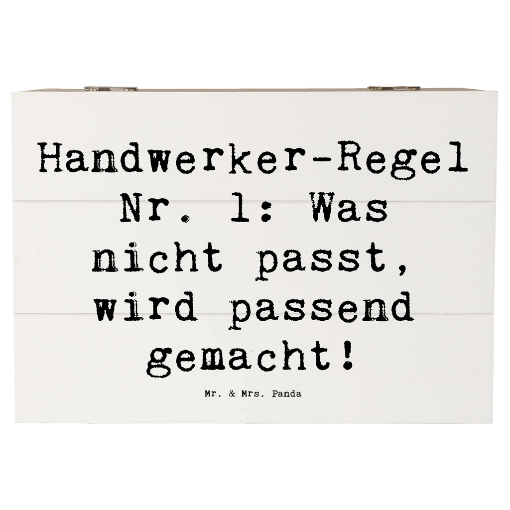 Holzkiste Spruch Handwerker-Regel Nr. 1: Was nicht passt, wird passend gemacht! Holzkiste, Kiste, Schatzkiste, Truhe, Schatulle, XXL, Erinnerungsbox, Erinnerungskiste, Dekokiste, Aufbewahrungsbox, Geschenkbox, Geschenkdose, Beruf, Ausbildung, Jubiläum, Abschied, Rente, Kollege, Kollegin, Geschenk, Schenken, Arbeitskollege, Mitarbeiter, Firma, Danke, Dankeschön