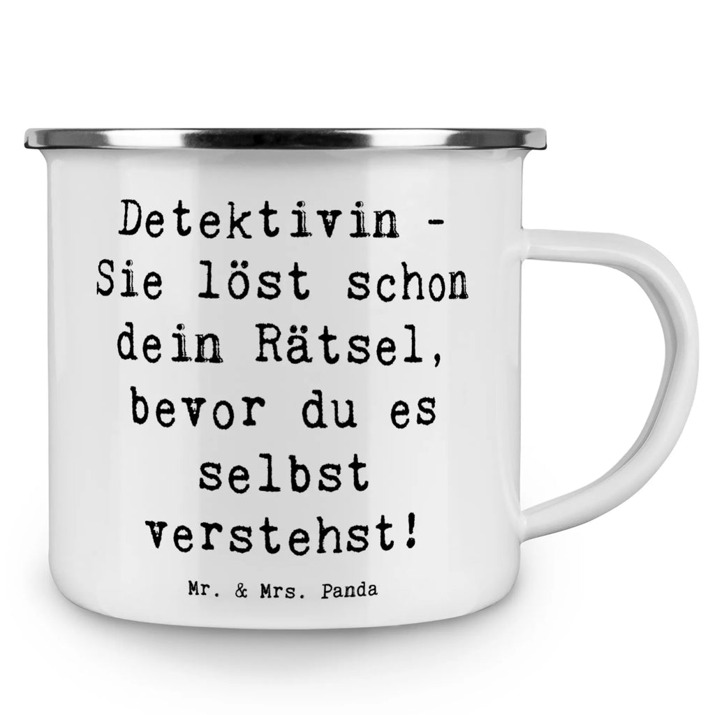 Camping Emaille Tasse Spruch Detektivin - Sie löst schon dein Rätsel, bevor du es selbst verstehst! Campingtasse, Trinkbecher, Metalltasse, Outdoor Tasse, Emaille Trinkbecher, Blechtasse Outdoor, Emaille Campingbecher, Edelstahl Trinkbecher, Metalltasse für Camping, Kaffee Blechtasse, Camping Tasse Metall, Emaille Tasse, Emaille Becher, Tasse Camping, Tasse Emaille, Emaille Tassen, Camping Becher, Metall Tasse, Camping Tassen, Blechtasse, Emaille Tasse Camping, Camping Tasse Emaille, Emailletasse, Camping Tassen Emaille, Campingbecher, Blechtassen, Outdoor Becher, Campingtassen, Emaille Becher Camping, Camping Becher Edelstahl, Beruf, Ausbildung, Jubiläum, Abschied, Rente, Kollege, Kollegin, Geschenk, Schenken, Arbeitskollege, Mitarbeiter, Firma, Danke, Dankeschön