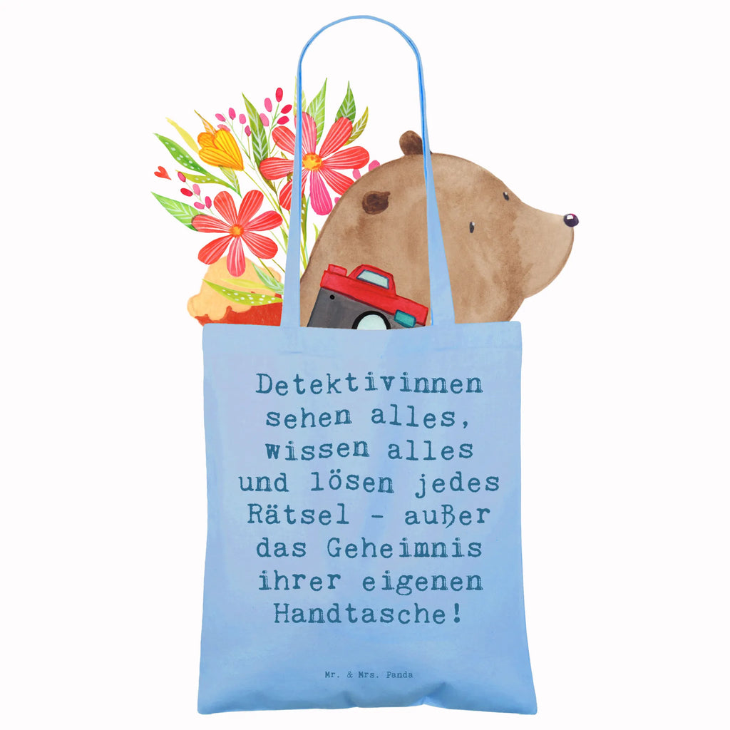 Tragetasche Spruch Detektivinnen sehen alles, wissen alles und lösen jedes Rätsel - außer das Geheimnis ihrer eigenen Handtasche! Beuteltasche, Beutel, Einkaufstasche, Jutebeutel, Stoffbeutel, Tasche, Shopper, Umhängetasche, Strandtasche, Schultertasche, Stofftasche, Tragetasche, Badetasche, Jutetasche, Einkaufstüte, Laptoptasche, Beruf, Ausbildung, Jubiläum, Abschied, Rente, Kollege, Kollegin, Geschenk, Schenken, Arbeitskollege, Mitarbeiter, Firma, Danke, Dankeschön