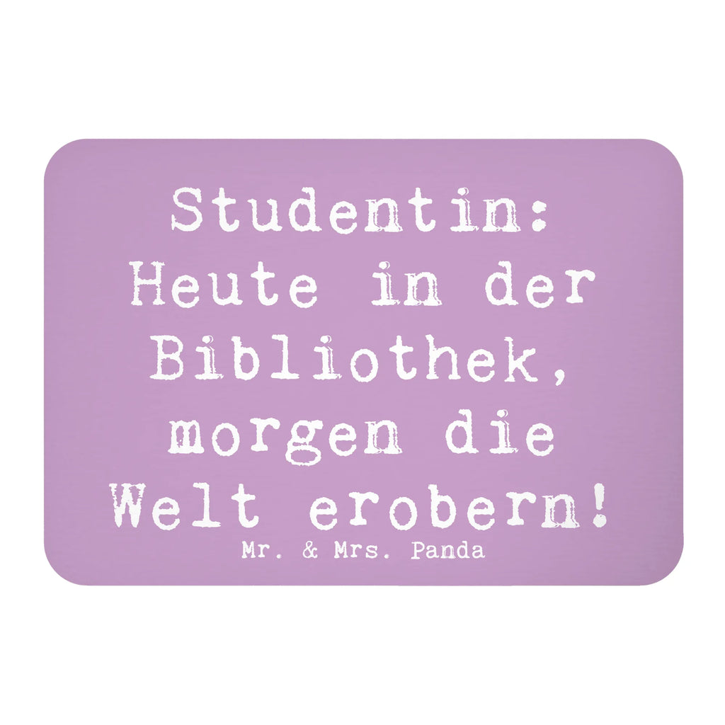 Magnet Spruch Studentin: Heute in der Bibliothek, morgen die Welt erobern! Kühlschrankmagnet, Pinnwandmagnet, Souvenir Magnet, Motivmagnete, Dekomagnet, Whiteboard Magnet, Notiz Magnet, Kühlschrank Dekoration, Beruf, Ausbildung, Jubiläum, Abschied, Rente, Kollege, Kollegin, Geschenk, Schenken, Arbeitskollege, Mitarbeiter, Firma, Danke, Dankeschön