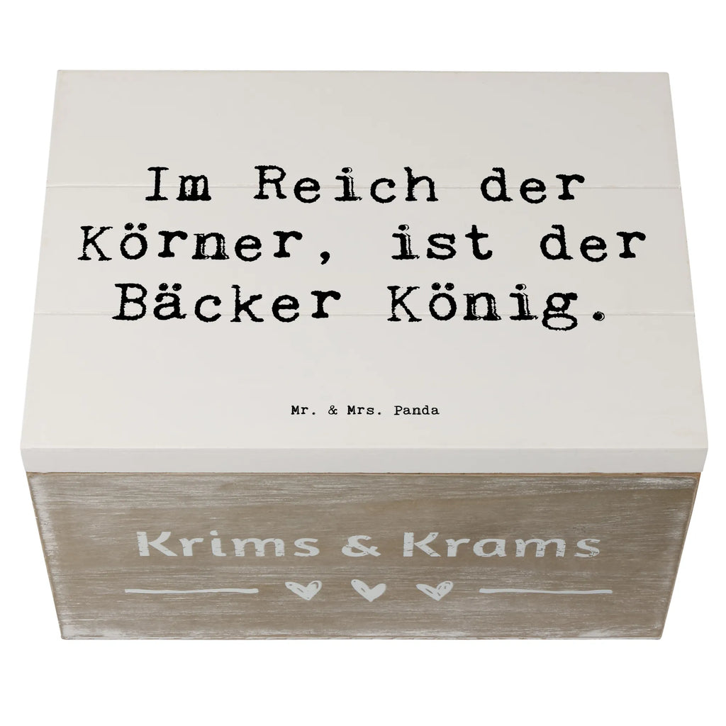 Holzkiste Spruch Im Reich der Körner, ist der Bäcker König. Holzkiste, Kiste, Schatzkiste, Truhe, Schatulle, XXL, Erinnerungsbox, Erinnerungskiste, Dekokiste, Aufbewahrungsbox, Geschenkbox, Geschenkdose, Beruf, Ausbildung, Jubiläum, Abschied, Rente, Kollege, Kollegin, Geschenk, Schenken, Arbeitskollege, Mitarbeiter, Firma, Danke, Dankeschön