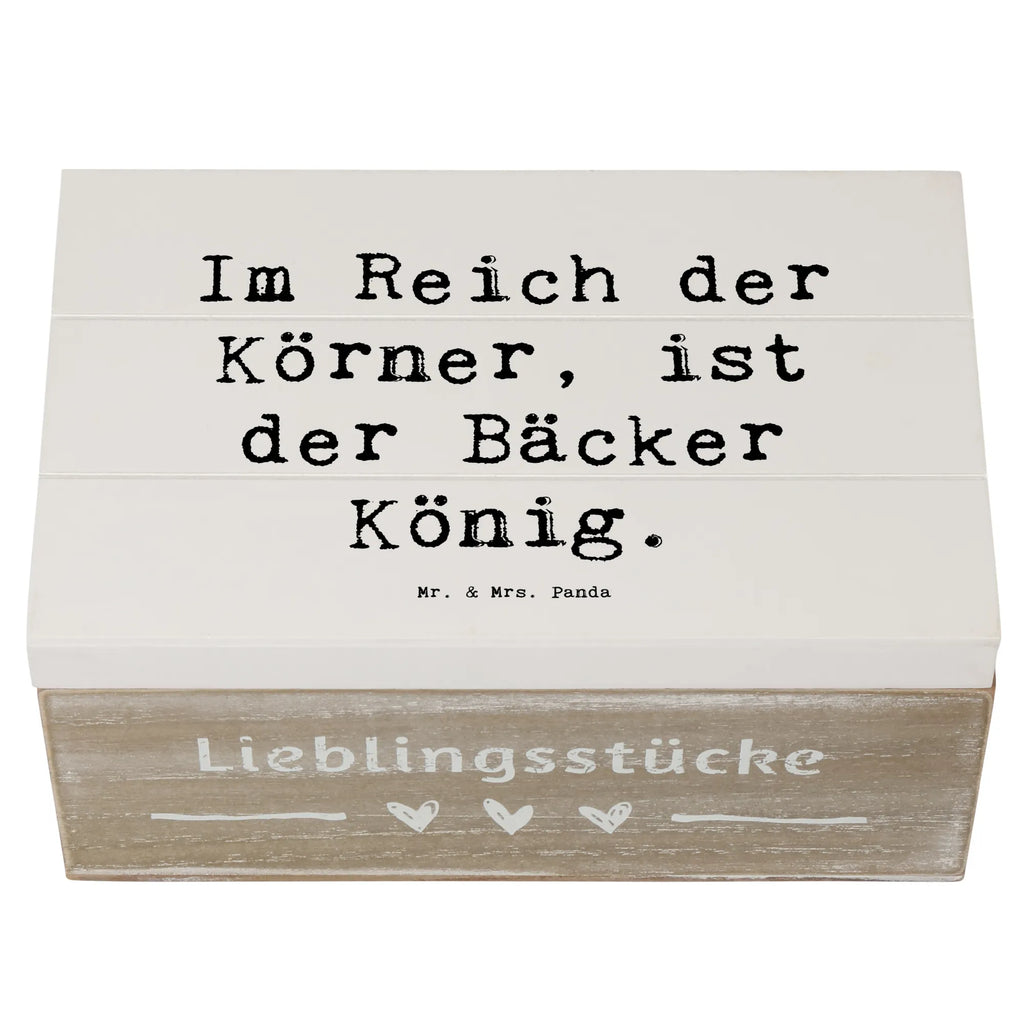 Holzkiste Spruch Im Reich der Körner, ist der Bäcker König. Holzkiste, Kiste, Schatzkiste, Truhe, Schatulle, XXL, Erinnerungsbox, Erinnerungskiste, Dekokiste, Aufbewahrungsbox, Geschenkbox, Geschenkdose, Beruf, Ausbildung, Jubiläum, Abschied, Rente, Kollege, Kollegin, Geschenk, Schenken, Arbeitskollege, Mitarbeiter, Firma, Danke, Dankeschön