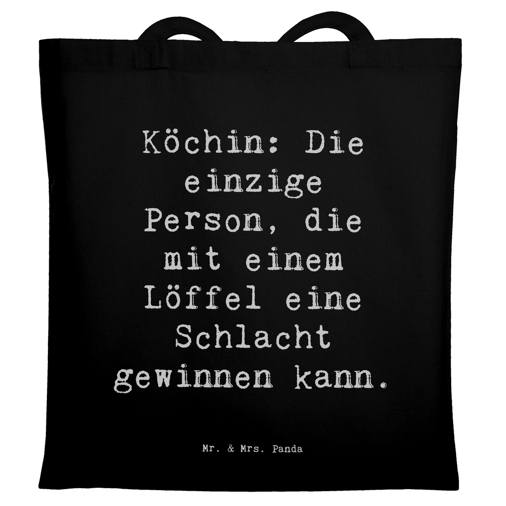 Tragetasche Spruch Köchin: Die einzige Person, die mit einem Löffel eine Schlacht gewinnen kann. Beuteltasche, Beutel, Einkaufstasche, Jutebeutel, Stoffbeutel, Tasche, Shopper, Umhängetasche, Strandtasche, Schultertasche, Stofftasche, Tragetasche, Badetasche, Jutetasche, Einkaufstüte, Laptoptasche, Beruf, Ausbildung, Jubiläum, Abschied, Rente, Kollege, Kollegin, Geschenk, Schenken, Arbeitskollege, Mitarbeiter, Firma, Danke, Dankeschön