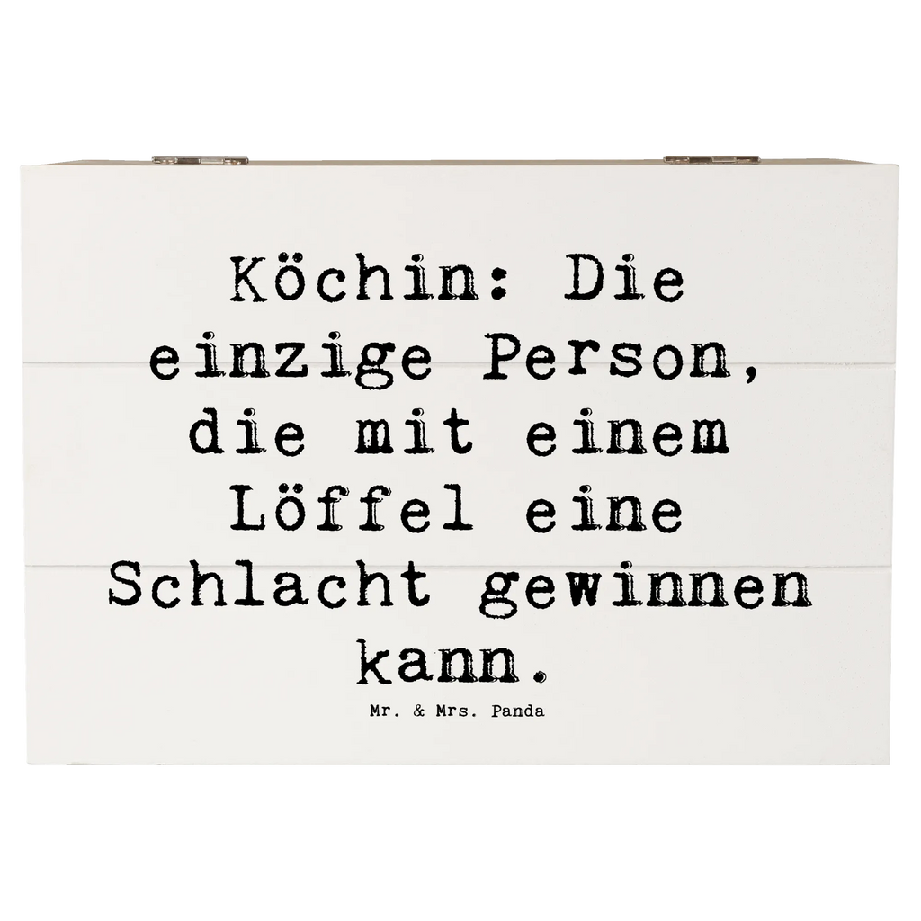 Holzkiste Spruch Köchin: Die einzige Person, die mit einem Löffel eine Schlacht gewinnen kann. Holzkiste, Kiste, Schatzkiste, Truhe, Schatulle, XXL, Erinnerungsbox, Erinnerungskiste, Dekokiste, Aufbewahrungsbox, Geschenkbox, Geschenkdose, Beruf, Ausbildung, Jubiläum, Abschied, Rente, Kollege, Kollegin, Geschenk, Schenken, Arbeitskollege, Mitarbeiter, Firma, Danke, Dankeschön