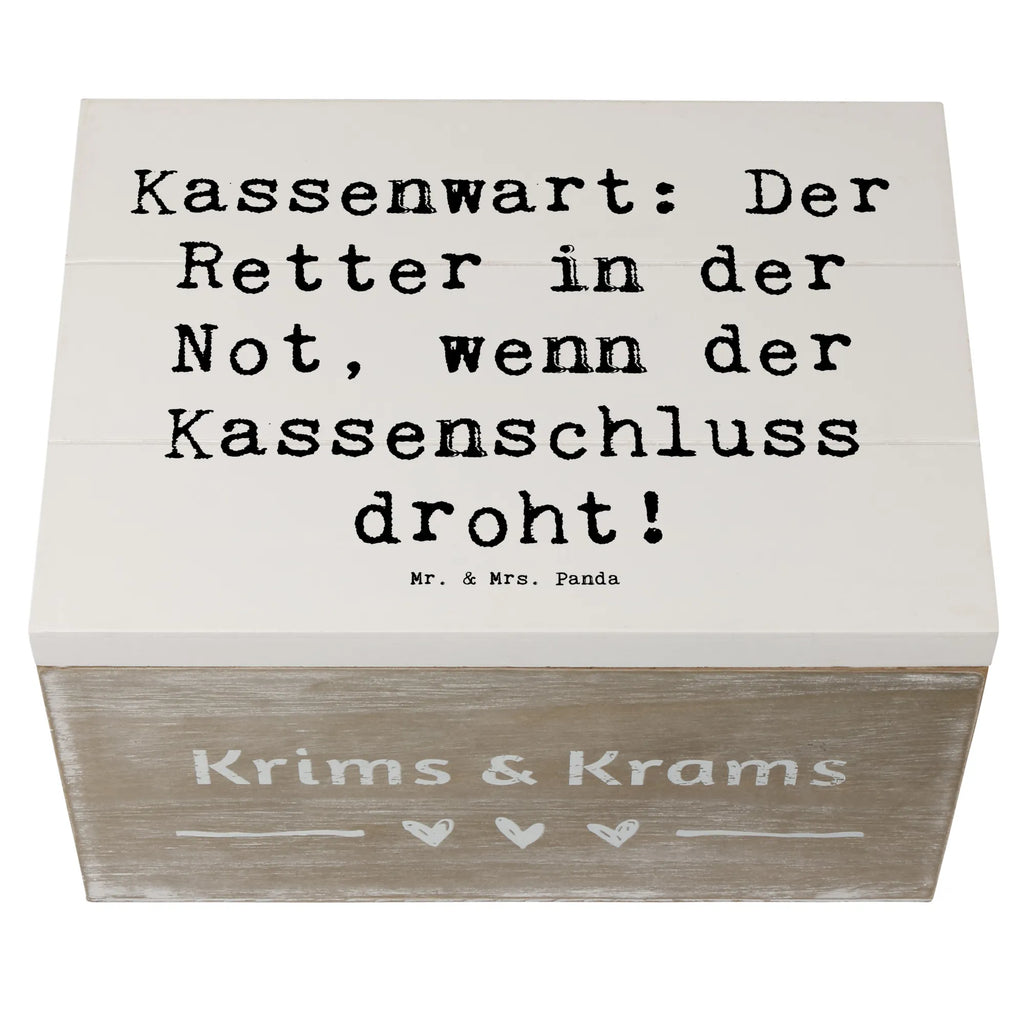 Holzkiste Spruch Kassenwart: Der Retter in der Not, wenn der Kassenschluss droht! Holzkiste, Kiste, Schatzkiste, Truhe, Schatulle, XXL, Erinnerungsbox, Erinnerungskiste, Dekokiste, Aufbewahrungsbox, Geschenkbox, Geschenkdose, Beruf, Ausbildung, Jubiläum, Abschied, Rente, Kollege, Kollegin, Geschenk, Schenken, Arbeitskollege, Mitarbeiter, Firma, Danke, Dankeschön