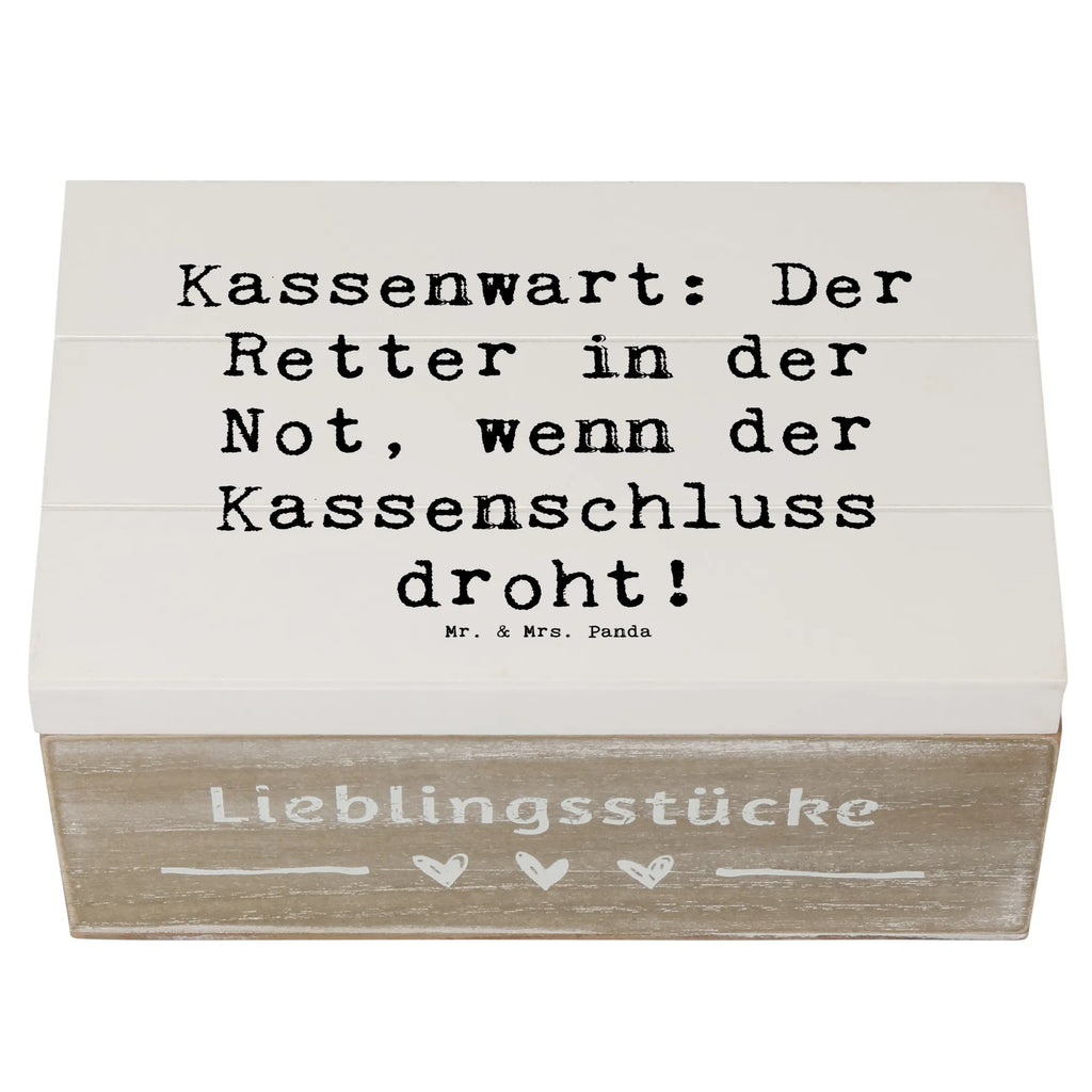 Holzkiste Spruch Kassenwart: Der Retter in der Not, wenn der Kassenschluss droht! Holzkiste, Kiste, Schatzkiste, Truhe, Schatulle, XXL, Erinnerungsbox, Erinnerungskiste, Dekokiste, Aufbewahrungsbox, Geschenkbox, Geschenkdose, Beruf, Ausbildung, Jubiläum, Abschied, Rente, Kollege, Kollegin, Geschenk, Schenken, Arbeitskollege, Mitarbeiter, Firma, Danke, Dankeschön