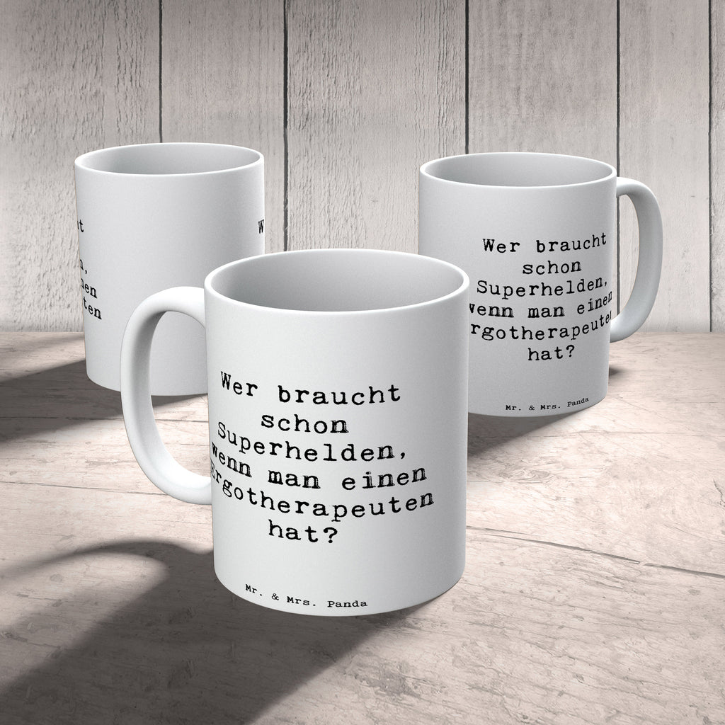 Tasse Spruch Wer braucht schon Superhelden, wenn man einen Ergotherapeuten hat? Tasse, Kaffeetasse, Teetasse, Becher, Kaffeebecher, Teebecher, Keramiktasse, Porzellantasse, Büro Tasse, Geschenk Tasse, Tasse Sprüche, Tasse Motive, Kaffeetassen, Tasse bedrucken, Designer Tasse, Cappuccino Tassen, Schöne Teetassen, Beruf, Ausbildung, Jubiläum, Abschied, Rente, Kollege, Kollegin, Geschenk, Schenken, Arbeitskollege, Mitarbeiter, Firma, Danke, Dankeschön