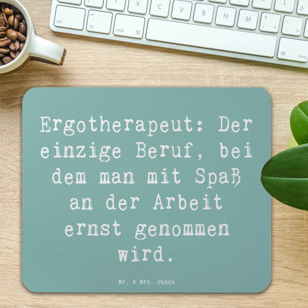 Mauspad Spruch Ergotherapeut: Der einzige Beruf, bei dem man mit Spaß an der Arbeit ernst genommen wird. Mousepad, Computer zubehör, Büroausstattung, PC Zubehör, Arbeitszimmer, Mauspad, Einzigartiges Mauspad, Designer Mauspad, Mausunterlage, Mauspad Büro, Beruf, Ausbildung, Jubiläum, Abschied, Rente, Kollege, Kollegin, Geschenk, Schenken, Arbeitskollege, Mitarbeiter, Firma, Danke, Dankeschön