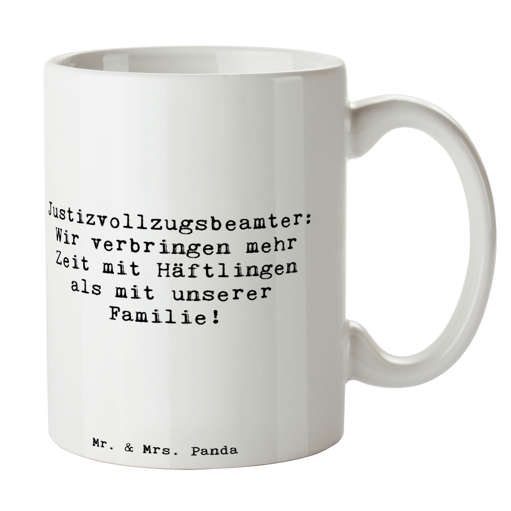 Tasse Spruch Justizvollzugsbeamter: Wir verbringen mehr Zeit mit Häftlingen als mit unserer Familie! Tasse, Kaffeetasse, Teetasse, Becher, Kaffeebecher, Teebecher, Keramiktasse, Porzellantasse, Büro Tasse, Geschenk Tasse, Tasse Sprüche, Tasse Motive, Kaffeetassen, Tasse bedrucken, Designer Tasse, Cappuccino Tassen, Schöne Teetassen, Beruf, Ausbildung, Jubiläum, Abschied, Rente, Kollege, Kollegin, Geschenk, Schenken, Arbeitskollege, Mitarbeiter, Firma, Danke, Dankeschön