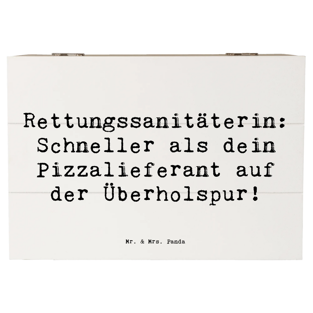 Holzkiste Spruch Rettungssanitäterin: Schneller als dein Pizzalieferant auf der Überholspur! Holzkiste, Kiste, Schatzkiste, Truhe, Schatulle, XXL, Erinnerungsbox, Erinnerungskiste, Dekokiste, Aufbewahrungsbox, Geschenkbox, Geschenkdose, Beruf, Ausbildung, Jubiläum, Abschied, Rente, Kollege, Kollegin, Geschenk, Schenken, Arbeitskollege, Mitarbeiter, Firma, Danke, Dankeschön