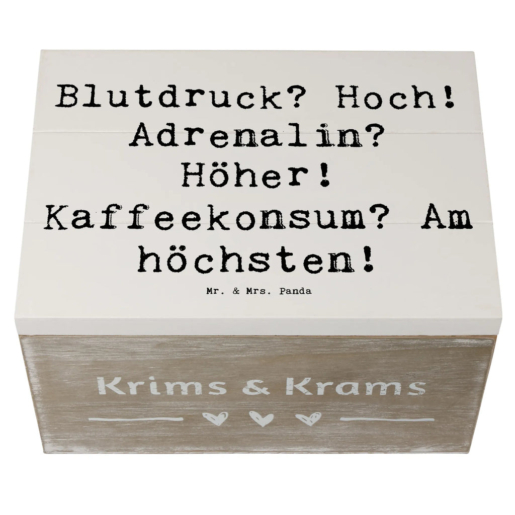 Holzkiste Spruch Blutdruck? Hoch! Adrenalin? Höher! Kaffeekonsum? Am höchsten! Holzkiste, Kiste, Schatzkiste, Truhe, Schatulle, XXL, Erinnerungsbox, Erinnerungskiste, Dekokiste, Aufbewahrungsbox, Geschenkbox, Geschenkdose, Beruf, Ausbildung, Jubiläum, Abschied, Rente, Kollege, Kollegin, Geschenk, Schenken, Arbeitskollege, Mitarbeiter, Firma, Danke, Dankeschön