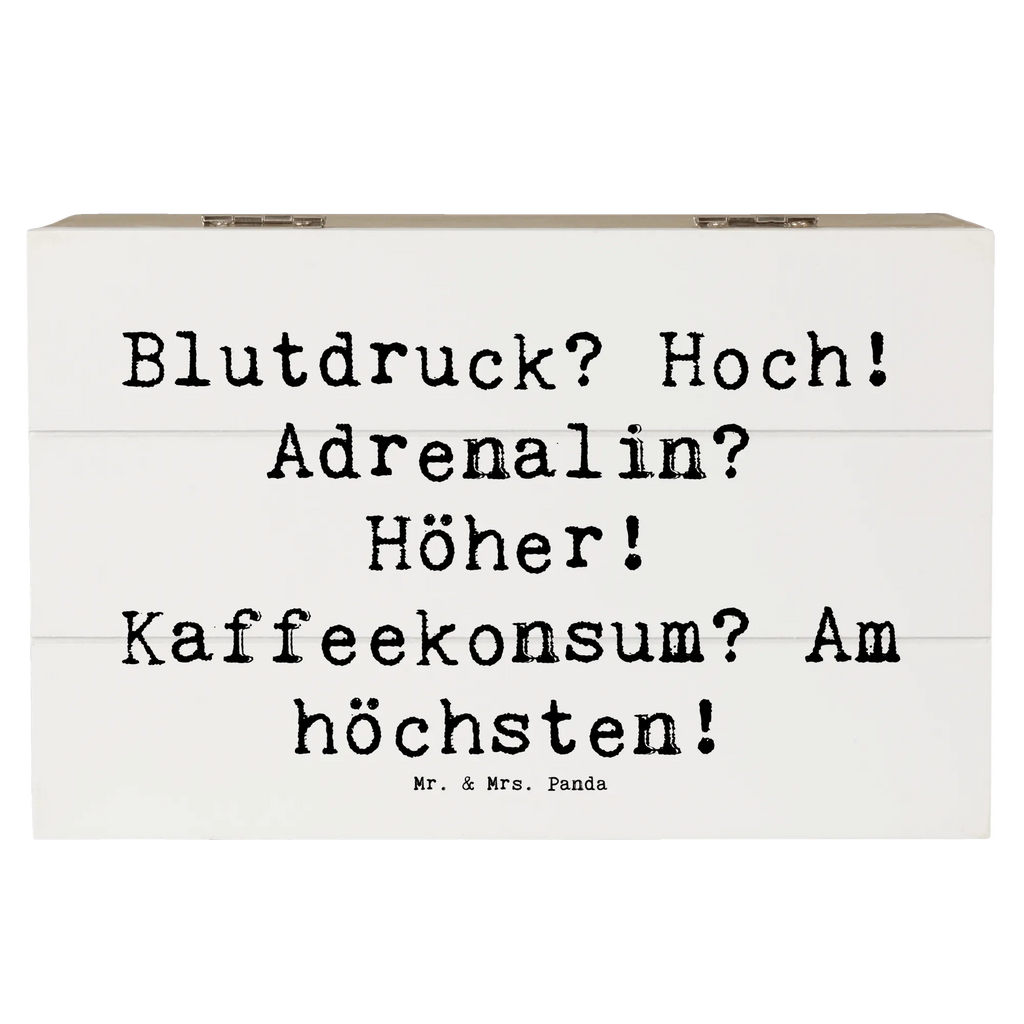 Holzkiste Spruch Blutdruck? Hoch! Adrenalin? Höher! Kaffeekonsum? Am höchsten! Holzkiste, Kiste, Schatzkiste, Truhe, Schatulle, XXL, Erinnerungsbox, Erinnerungskiste, Dekokiste, Aufbewahrungsbox, Geschenkbox, Geschenkdose, Beruf, Ausbildung, Jubiläum, Abschied, Rente, Kollege, Kollegin, Geschenk, Schenken, Arbeitskollege, Mitarbeiter, Firma, Danke, Dankeschön