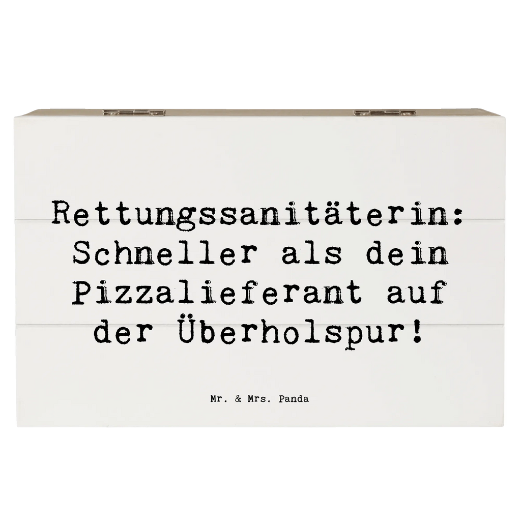 Holzkiste Spruch Rettungssanitäterin: Schneller als dein Pizzalieferant auf der Überholspur! Holzkiste, Kiste, Schatzkiste, Truhe, Schatulle, XXL, Erinnerungsbox, Erinnerungskiste, Dekokiste, Aufbewahrungsbox, Geschenkbox, Geschenkdose, Beruf, Ausbildung, Jubiläum, Abschied, Rente, Kollege, Kollegin, Geschenk, Schenken, Arbeitskollege, Mitarbeiter, Firma, Danke, Dankeschön