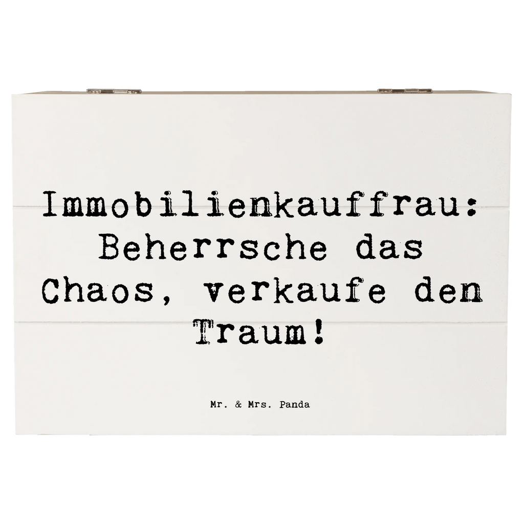 Holzkiste Spruch Immobilienkauffrau: Beherrsche das Chaos, verkaufe den Traum! Holzkiste, Kiste, Schatzkiste, Truhe, Schatulle, XXL, Erinnerungsbox, Erinnerungskiste, Dekokiste, Aufbewahrungsbox, Geschenkbox, Geschenkdose, Beruf, Ausbildung, Jubiläum, Abschied, Rente, Kollege, Kollegin, Geschenk, Schenken, Arbeitskollege, Mitarbeiter, Firma, Danke, Dankeschön