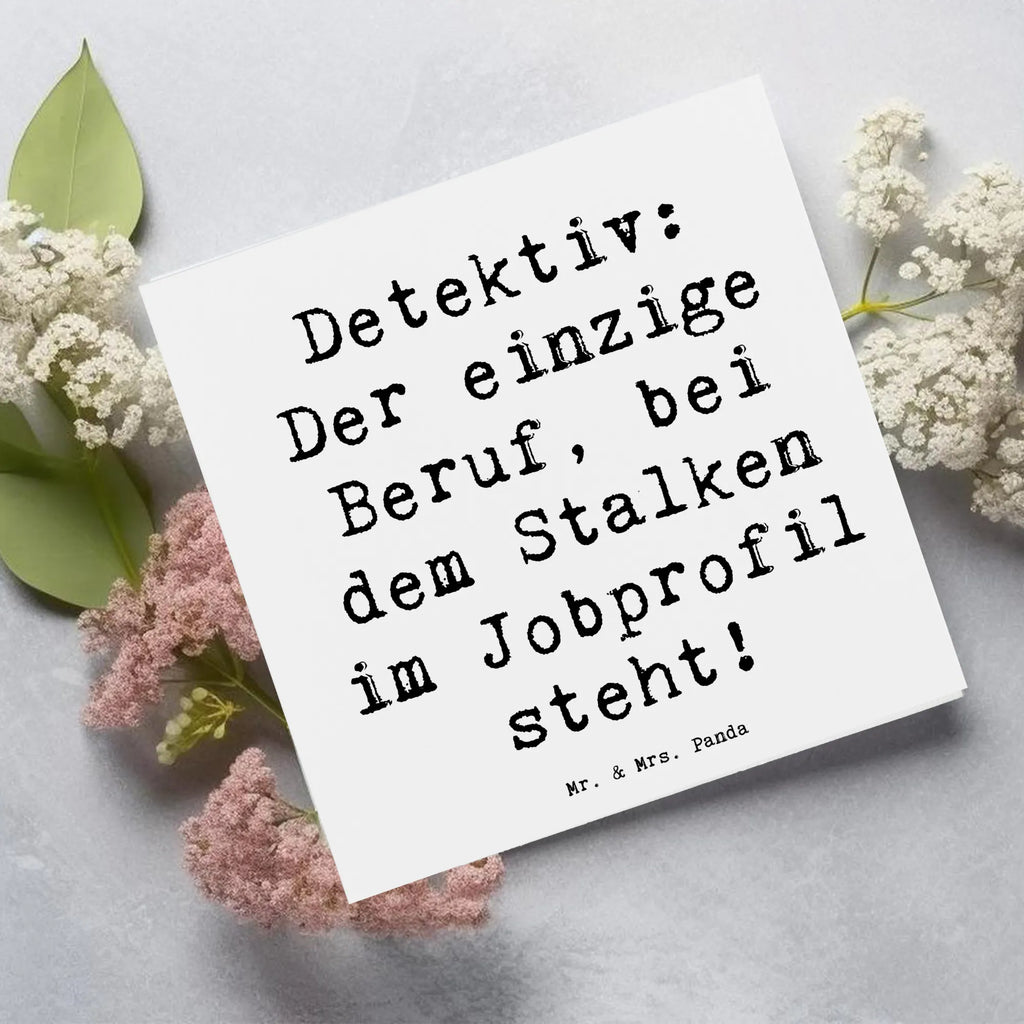 Deluxe Karte Spruch Detektiv Beruf Karte, Grußkarte, Klappkarte, Einladungskarte, Glückwunschkarte, Hochzeitskarte, Geburtstagskarte, Hochwertige Grußkarte, Hochwertige Klappkarte, Beruf, Ausbildung, Jubiläum, Abschied, Rente, Kollege, Kollegin, Geschenk, Schenken, Arbeitskollege, Mitarbeiter, Firma, Danke, Dankeschön